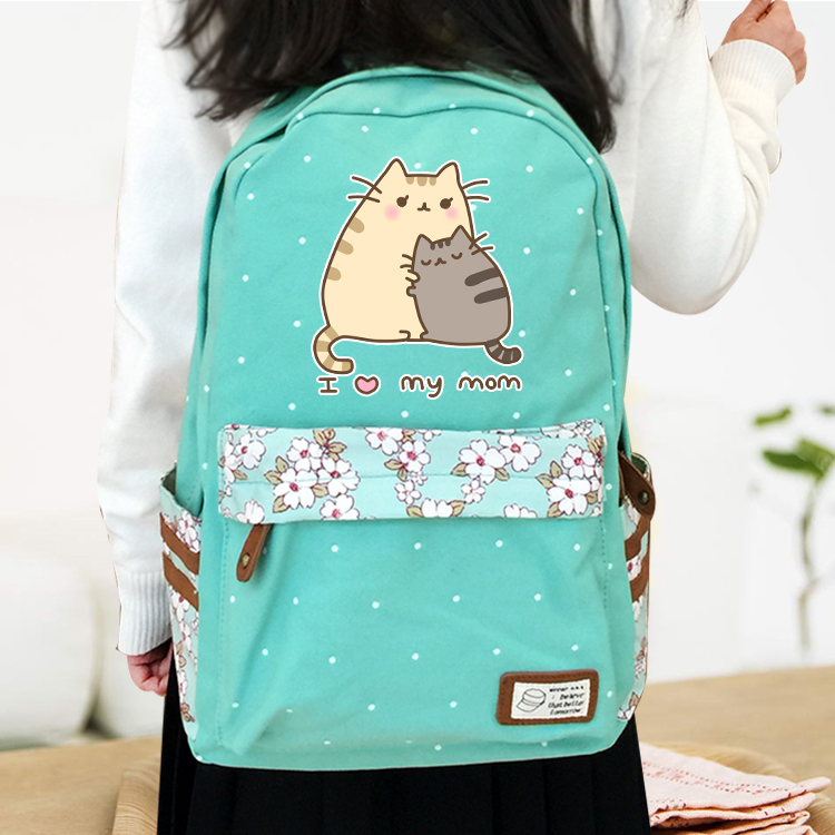 pusheen cat胖吉貓咪書包可愛萌寵雙肩包女中小學生背包萌寵包郵