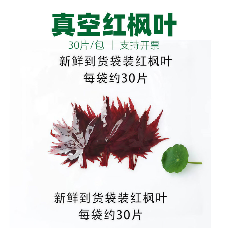 红枫叶盐渍真空包装摆盘装饰