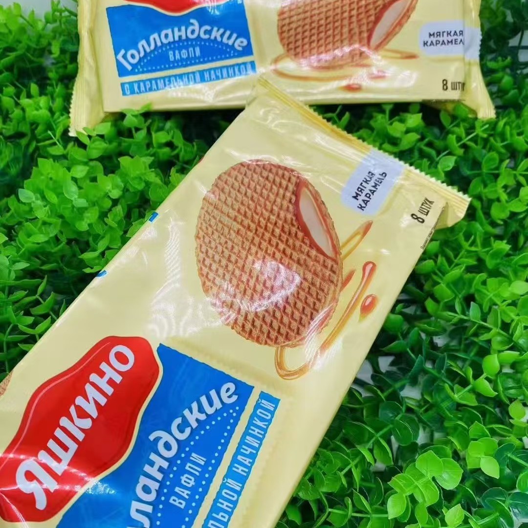 KDV进口焦糖拉丝饼瓦夫华夫饼干