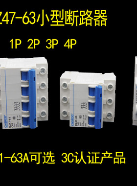 DZ47-63小型断路器1P2P3P4P家用空气空开C45220V380V保护器家用
