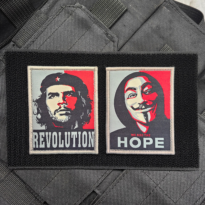 切格瓦拉V字仇杀魔术贴士气章臂章REVOLUTION包贴个性语录
