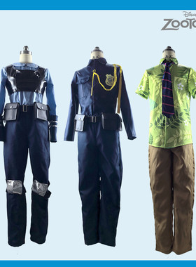 跨境疯狂动物城2电影cos服朱迪尼克狐警官衬衣cosplay动漫舞台服