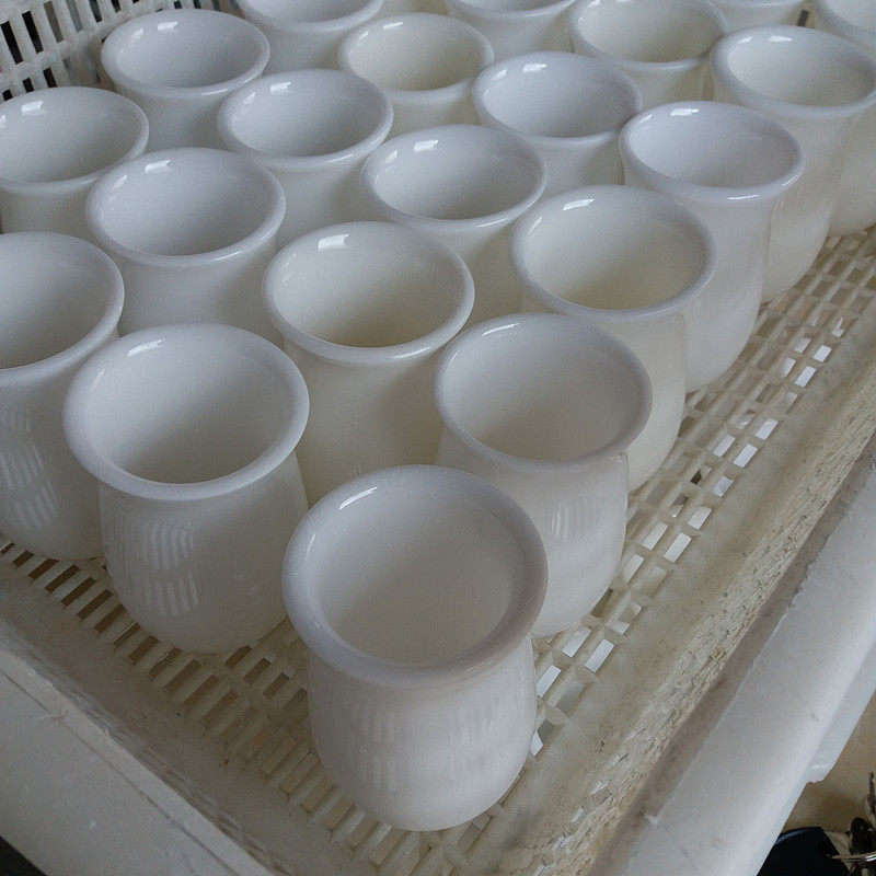 玉茶具酒具摆件天然玉石汉白玉啤酒杯新款茶杯家用单人杯馈赠礼品