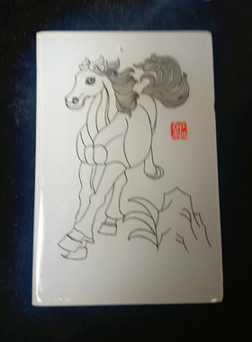 饰品阿富汗骏马玉吊坠民族工艺