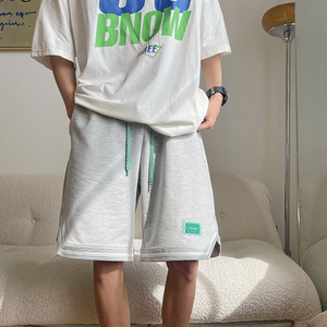 2025夏装1 港风清新织带拼接运动短裤休闲卫裤  XZ502-DK532-P35图片