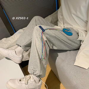 秋冬新品个性爱心印花休闲卫裤休闲裤 XZ502-K503-P50控65图片