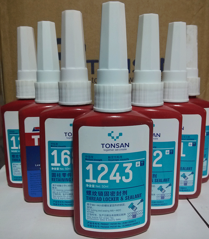 TONSAN可赛新1243 1242 1262 1263胶水螺纹胶螺丝密封胶50ml