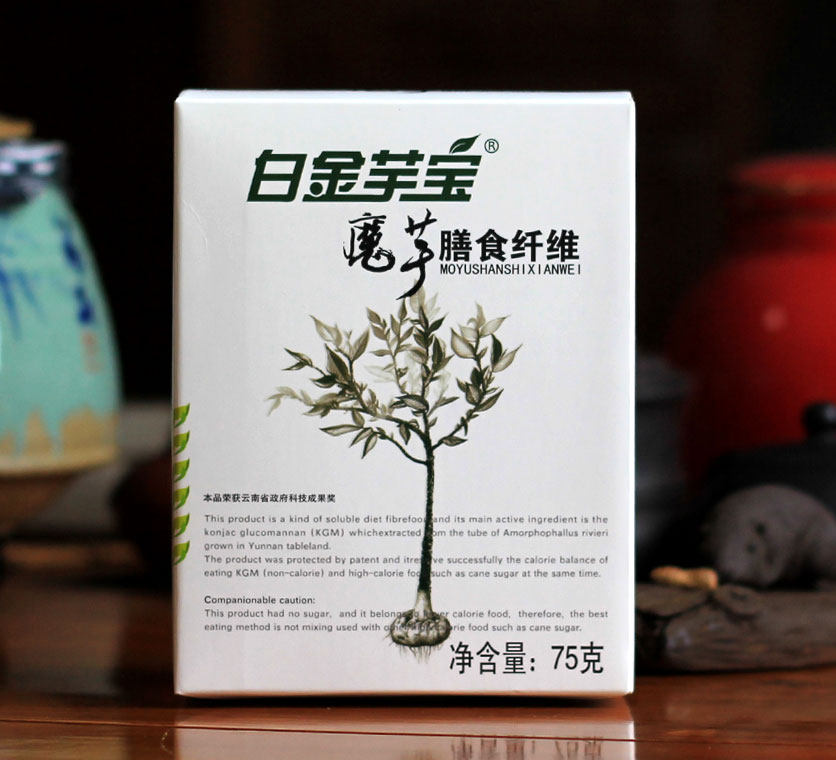 云南富源白金芋宝魔芋膳食纤维独立袋装饱腹代餐魔芋粉原味盒装