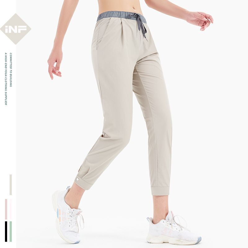 春夏薄款速干透气运动休闲女士哈伦裤宽松束脚跑步健身瑜伽九分裤