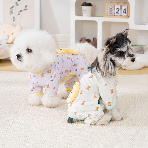 26春夏！DB可爱香蕉家居服比熊四腿睡衣博美四脚连体衣约克夏睡衣