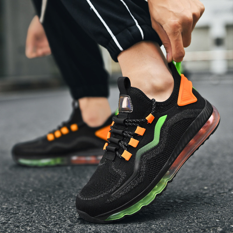 全掌气垫男鞋2025新款春秋季透气运动男士轻便减震跑步休闲旅游鞋