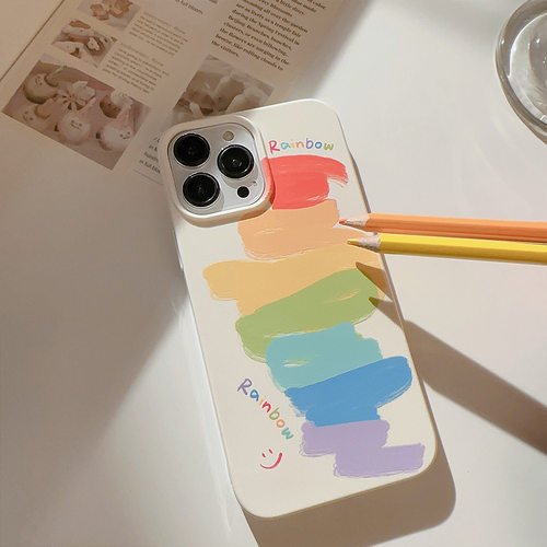 彩色笔iphone18手机壳17/12创意15pro亮面XS/8p适用13pro max