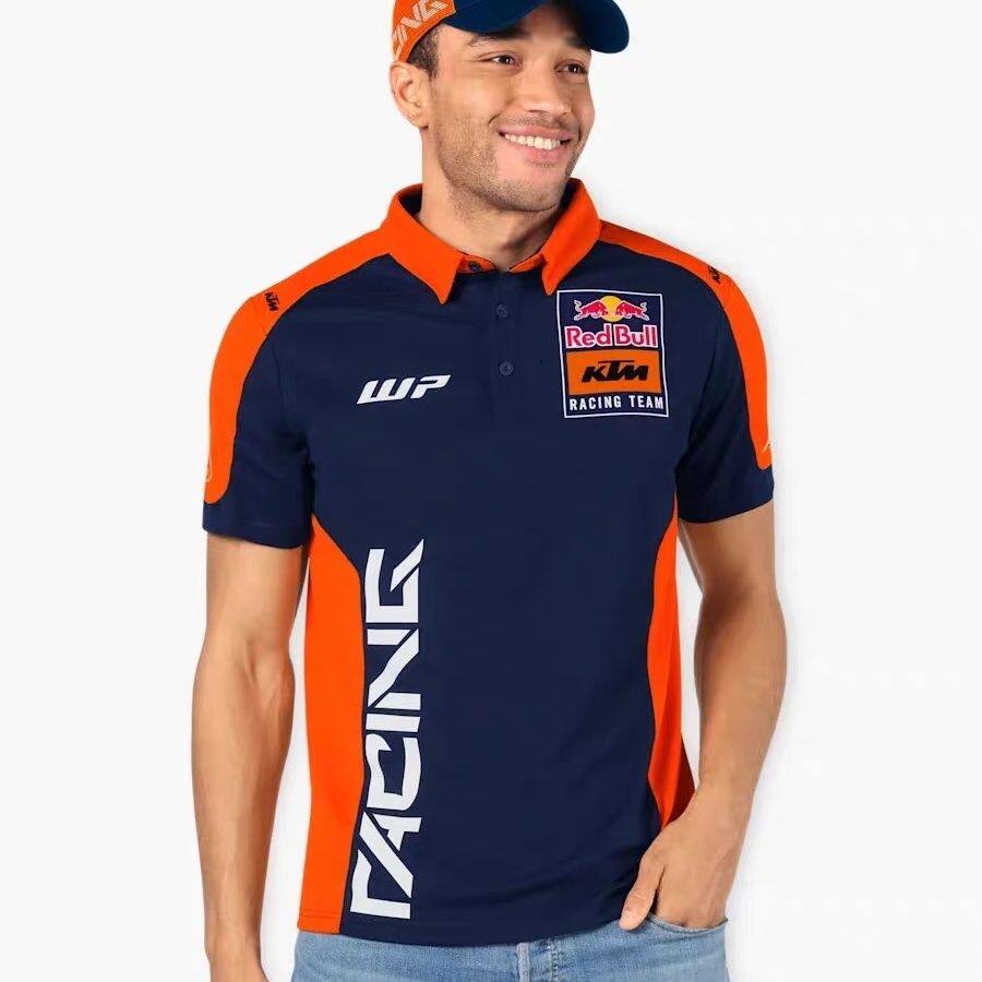 2024f1赛车服ktm红牛车队摩托骑行士越野机车短袖t恤polo衫