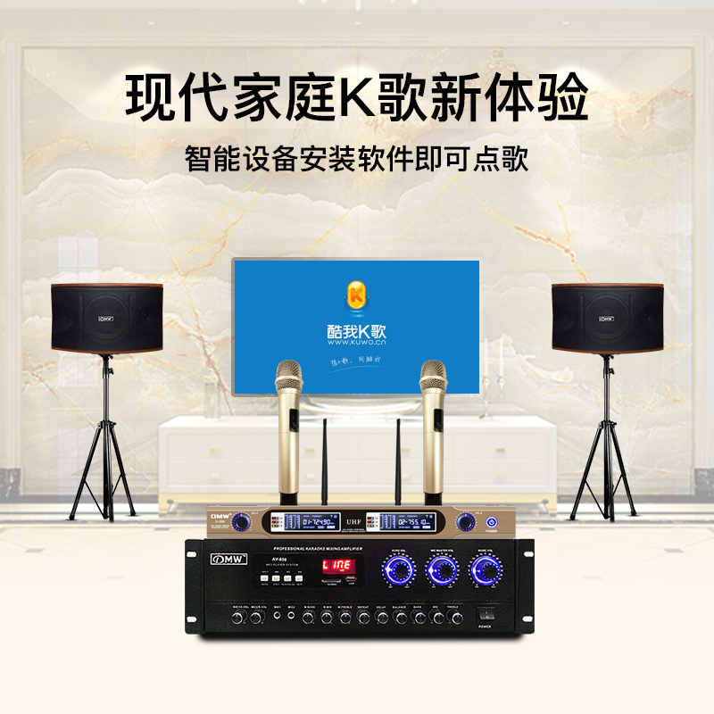 家用ktv音响套装 10寸卡拉ok专业音箱会议室电视电脑K歌蓝牙功放