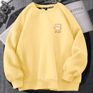 高级感小个子卫衣女秋季薄款2024新款春秋圆领无帽秋装女款上衣秋