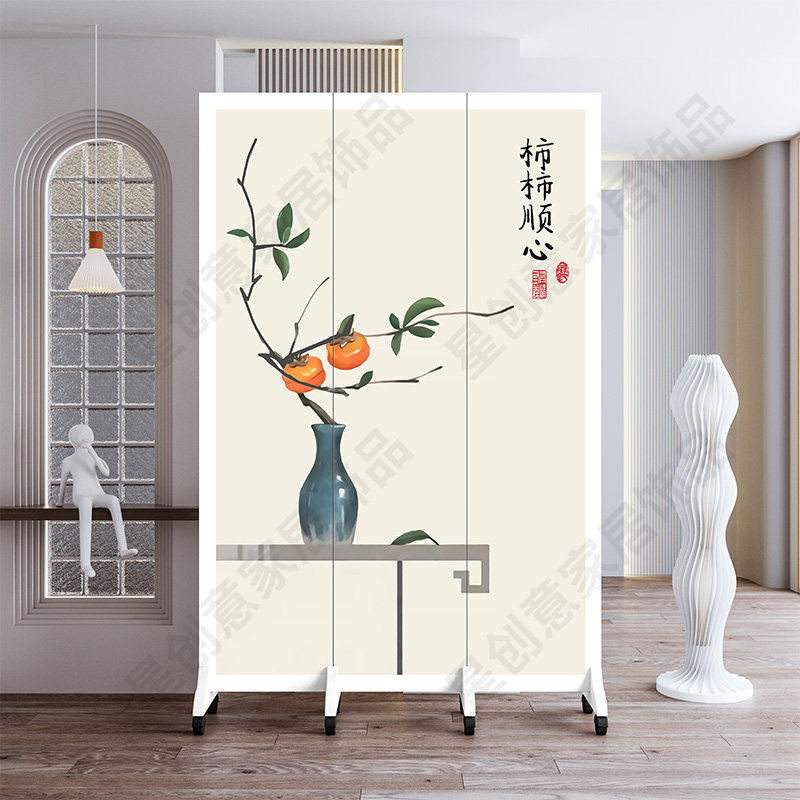 屏风隔断客厅家用入门遮挡卧室折叠移动挡风轻奢简约新款双面折屏