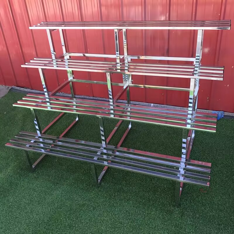 不锈钢花架阶梯式简约落地户外室内室外阳台可拆卸组装多肉花盆架