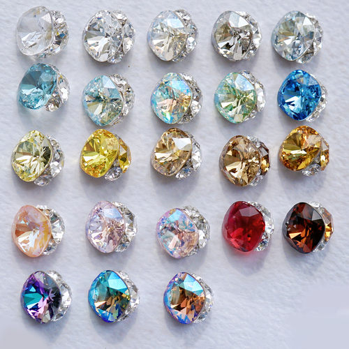 美甲肥方钻球手工成品指甲装饰