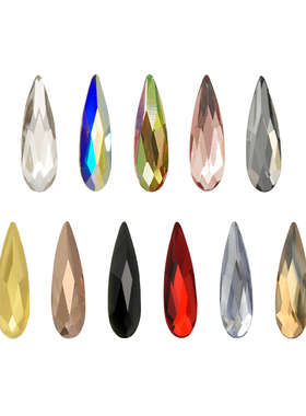 平底2304瓜子6*1.7mm长水滴形异形石奥地利钻水晶美甲奥钻diy贴钻