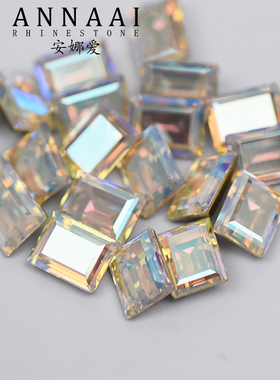 花式石 4527冰糖 8*6MM 001SHIM闪烁白美甲钻华子钻DIY奥钻水晶钻