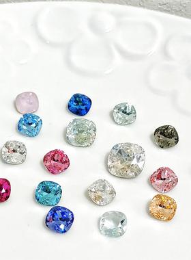 (一) 4470肥方 8mm 花式石美甲钻华子堆钻冰川摩卡闪烁彩色堆堆钻