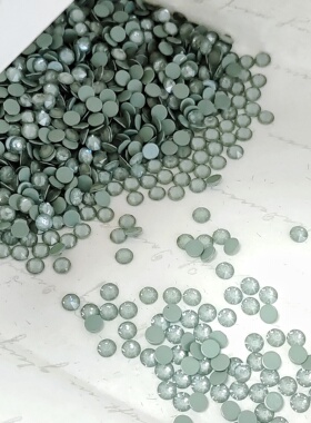 平底钻 U底  001L165I  摩卡灰绿色美甲钻华子DIY奥钻超闪水晶