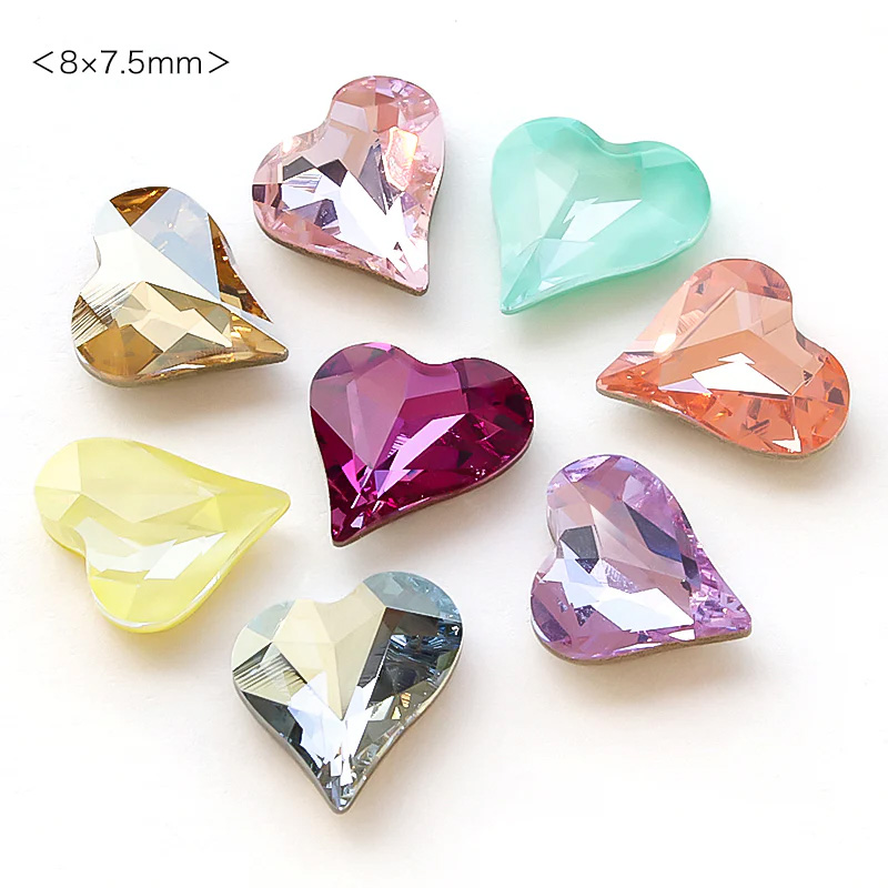 花式石 4809歪心 新款 8*7.5MM 华子美甲钻奥地利水晶正品施华洛