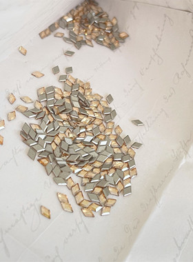 平底异形石 2773菱形 5*3MM 001GSHA金色魅影 美甲钻华子奥钻DIY