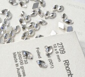 2709菱形 6MM 平底异形石 001白色 美甲钻华子奥钻饰品超闪