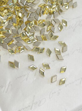 平底异形石 2773菱形 5*3MM 213淡黄 美甲钻DIY奥钻华子