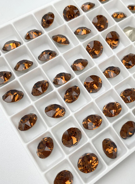 尖底钻 SS29 SS39 1403深烟黄 秋冬爆款正品施华洛华子美甲钻堆钻