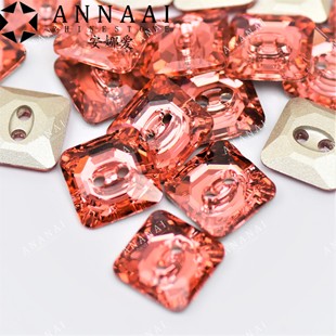 542水莲红 12MM 华子美甲钻华子奥钻超闪奥地利水晶 3017 纽扣