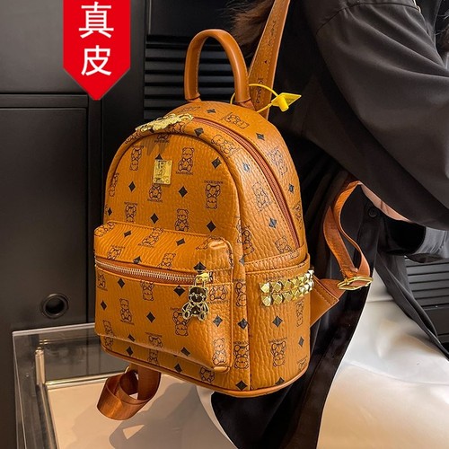 香港代购真皮双肩包背包