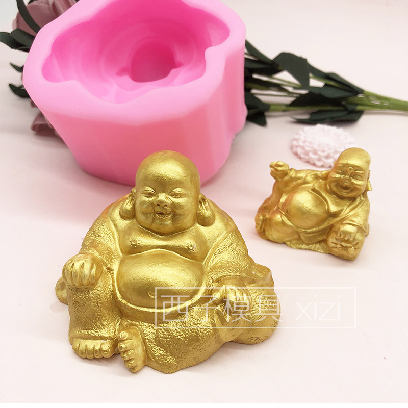 大小号佛祖造型中式香薰硅胶模具