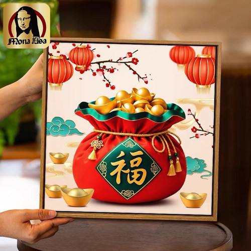 十字绣爆款新款线绣福字