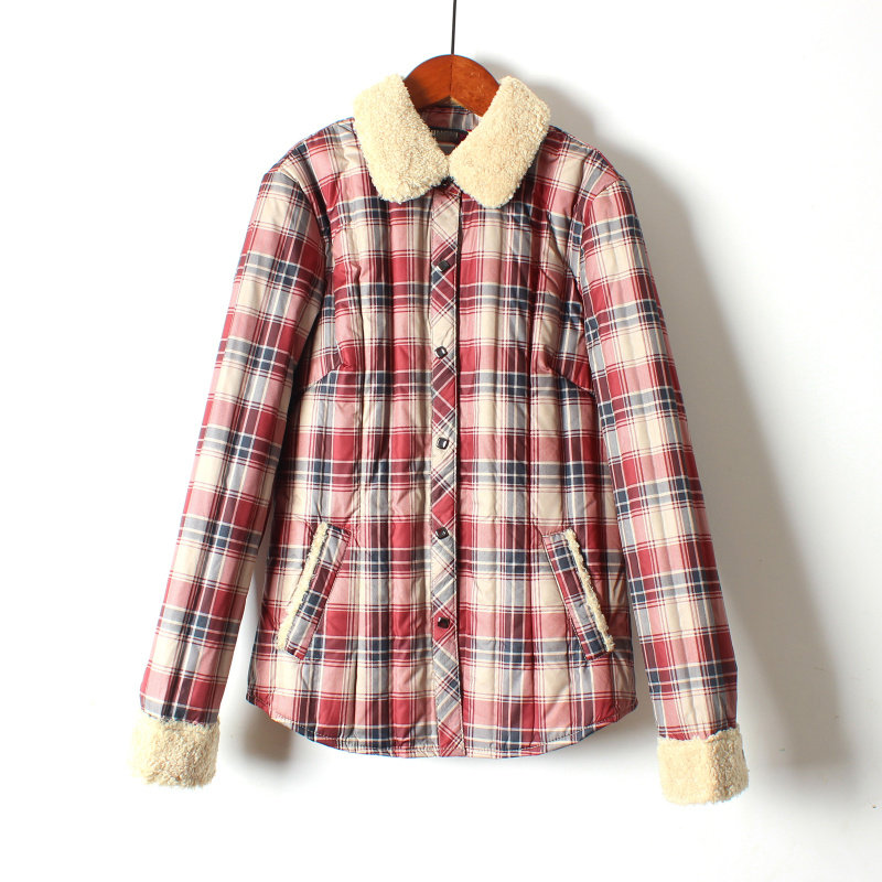 轻薄羽绒服秋冬红格子毛领修身显廋时尚羽绒内胆百搭衬衫女外套,女装/女士精品,羽绒服,淘宝优惠券,粉丝福利购,淘宝优惠卷
