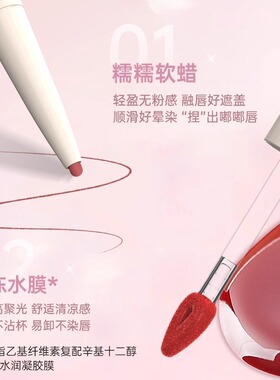 【福利！！】黛庄双头光感唇釉沁润唇蜜双头匀净遮瑕液 一律7元！