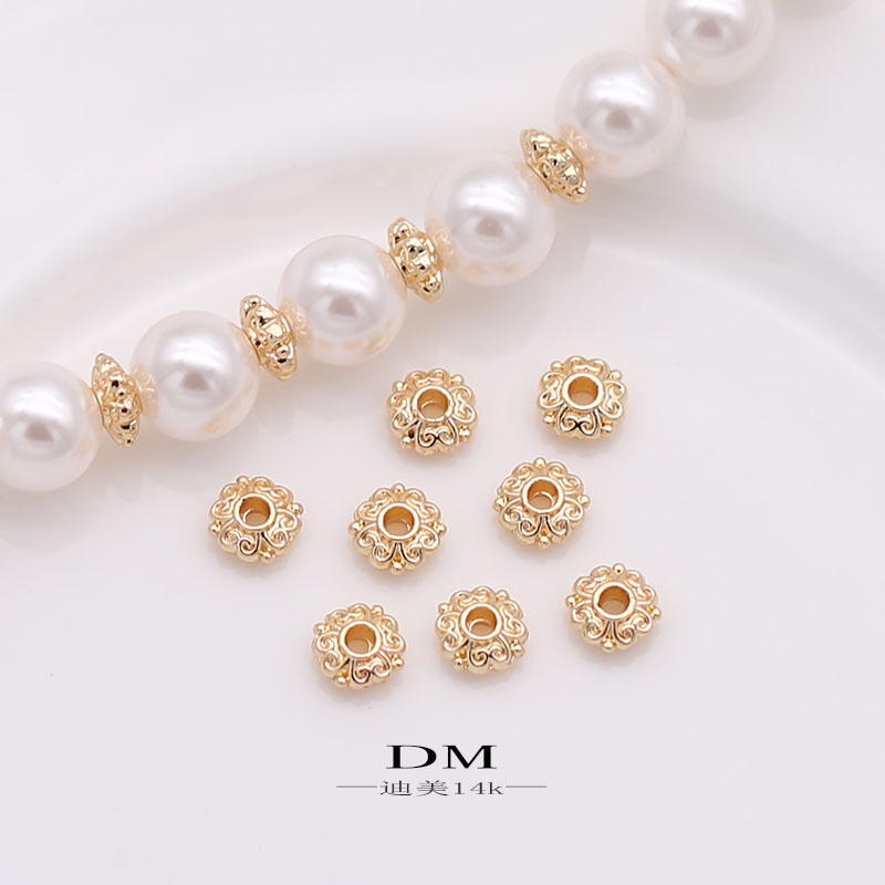 10个祥云隔珠隔片保色14k