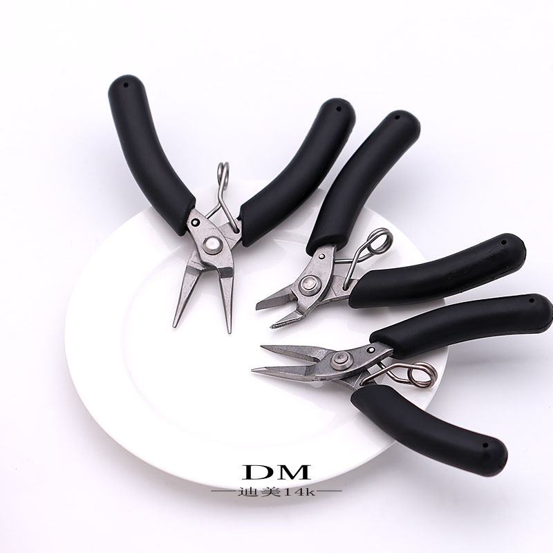 迷你珠宝钳子不锈钢掌心钳尖嘴钳双圆钳剪钳diy手工手链项链工具