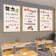 教室励志布置学习文化墙贴自习室墙面装 饰挂画托管班自律激励海报