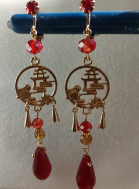 7年老店中式耳环古风耳饰短剧耳坠接定制维修拍照道具无耳洞耳夹