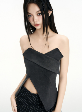 IUNAE LUMEN原创设计 25夏季性感辣妹抹胸背心显瘦裹胸短款上衣女