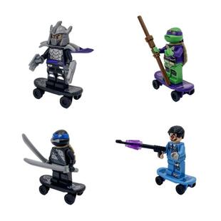 稀有典藏积木人仔小人忍者神龟施莱德可通人物多纳泰罗拼装玩具