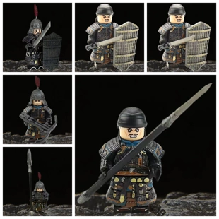 古代大唐朝右骁卫神武军旅贲军不良人玄甲陌刀军团男适用乐高积木