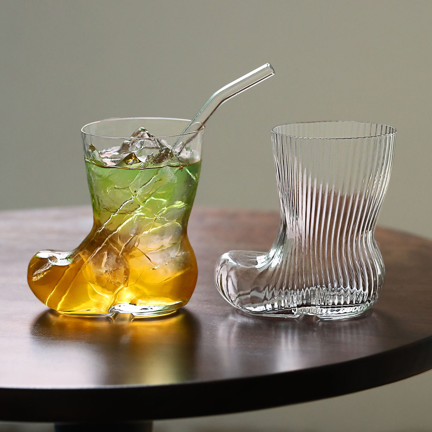 个性创意酒杯靴子玻璃杯果汁杯冷饮杯鸡尾酒杯饮料杯酒吧调酒杯子