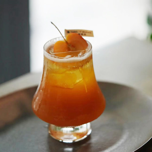 收口鸡尾酒杯调酒杯玻璃水杯特调咖啡杯子杯威士忌闻香杯饮料杯