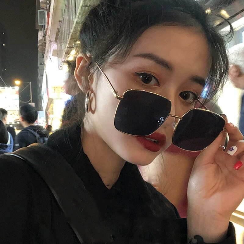 复古大框墨镜女款高级感大脸显瘦防紫外线防晒可配近视太阳眼镜男