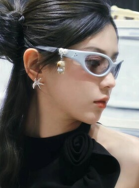 jennie同款墨镜女未来感Y2K骑行眼镜可换配饰潮流太阳镜