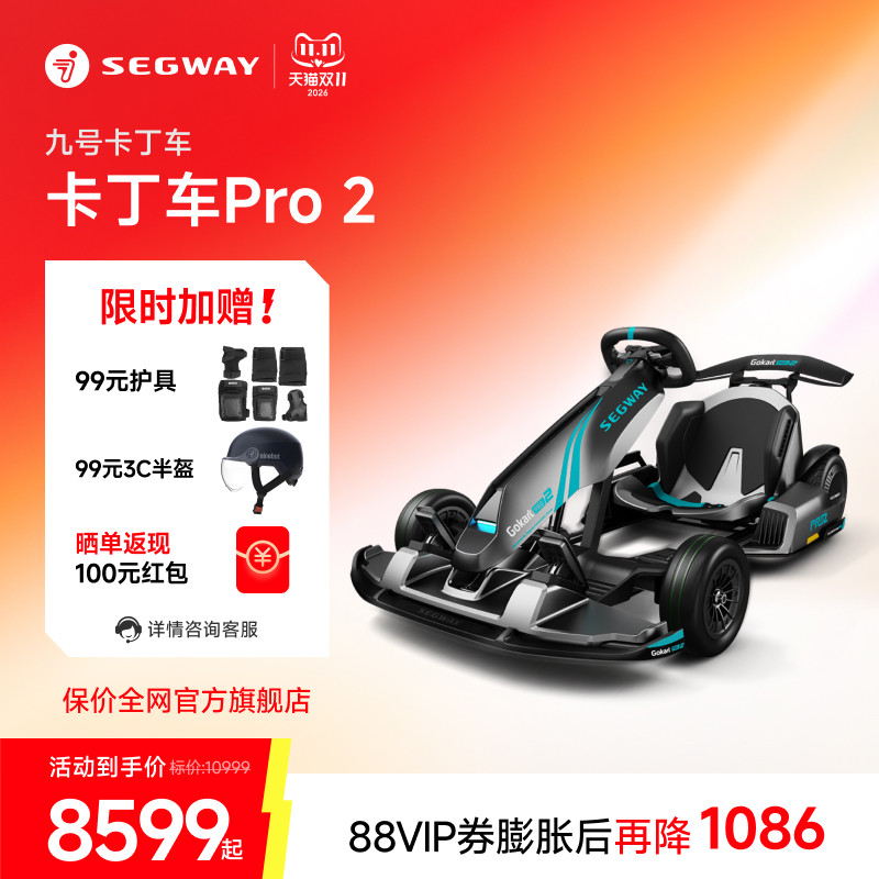 九号Segway卡丁车PRO2成年漂移儿童赛车四轮电动玩具多玩法