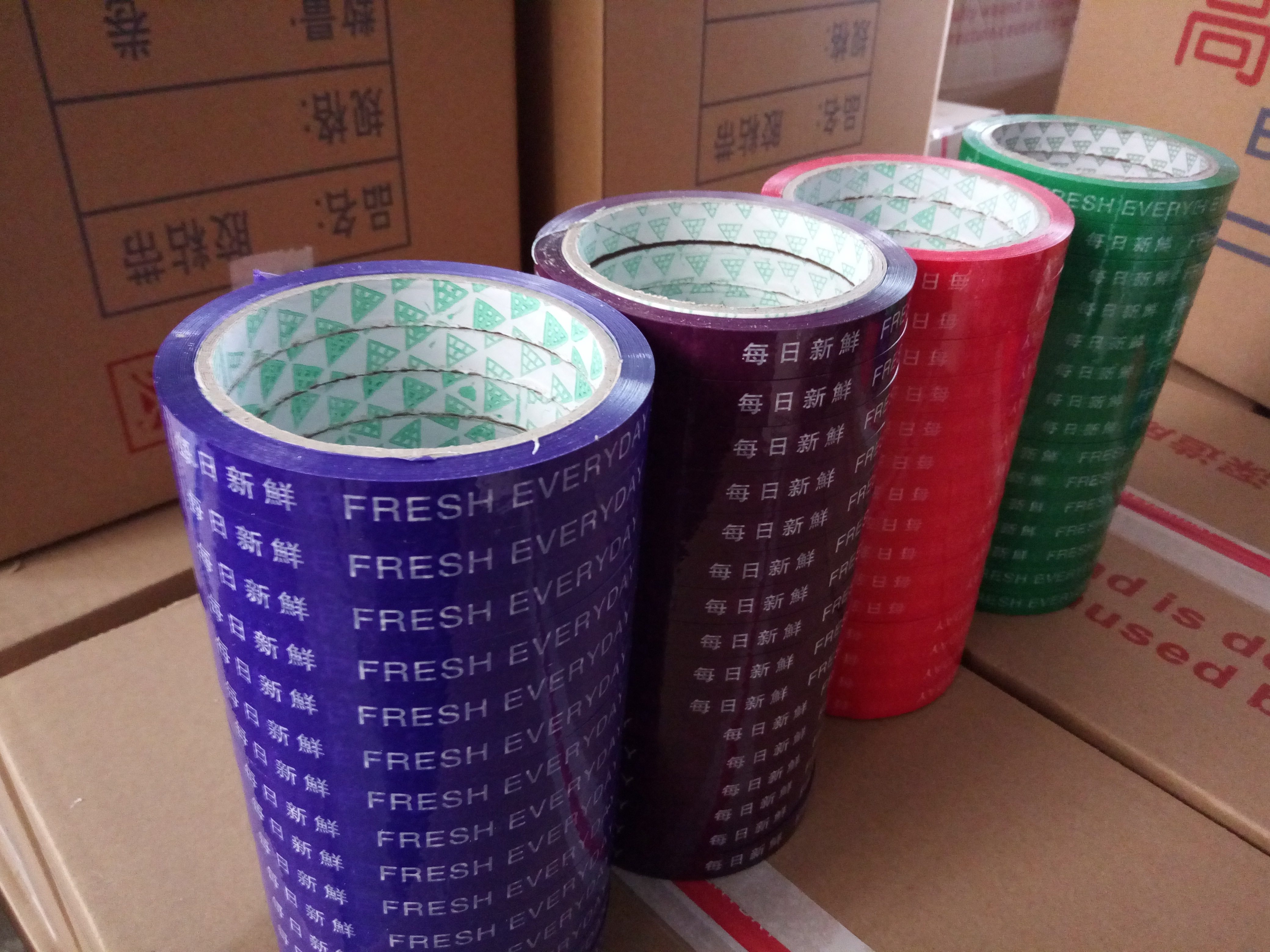 超市捆扎蔬菜胶带果蔬扎口胶带 1.2cm彩色生鲜捆扎胶带40卷包